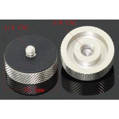 2x New Metal Adapter conversion Screw 3/8 female to 1/4 male for tripod head