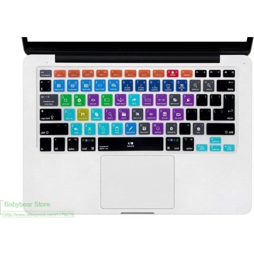 Ableton Live Functional Shortcuts Keyboard Cover Silicone Skin for MacBook Air 13.3 For old Macbook Pro 13 15 Euro US