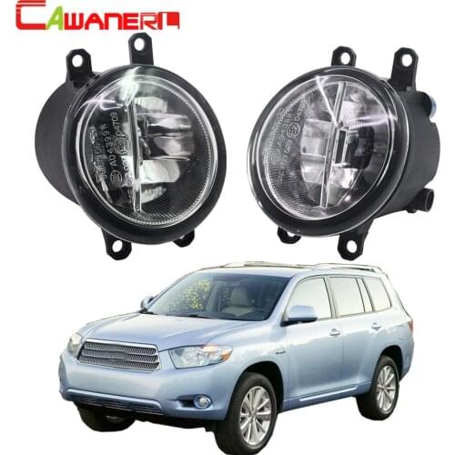 Cawanerl For Toyota Highlander Hybrid 2008-2010 For Toyota Highlander 2008-2012 Car LED Fog Light DRL Daytime Running Lamp 12V