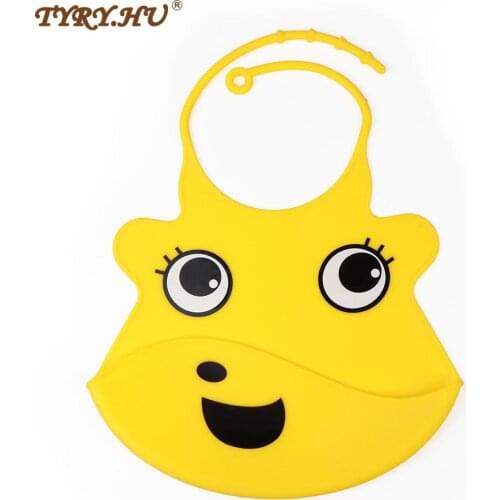 TYRY.HU 1pcs Baby Bibs waterproof silicone feeding baby saliva towel Soft Infant Cartoon Waterproof Saliva Dripping Neckerchief