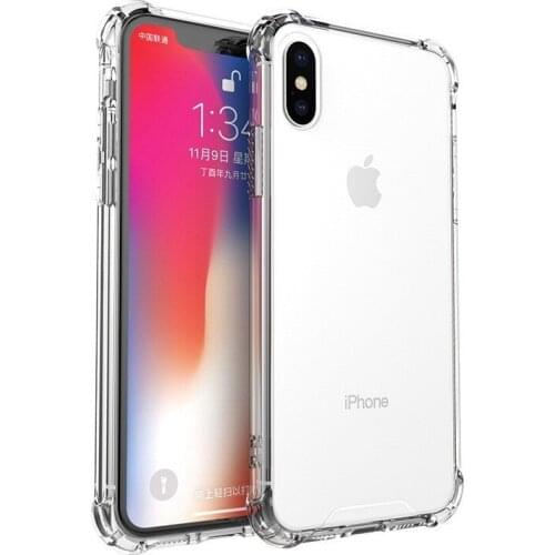 For iPhone X Xs Max XR 8 7 Plus 6 6s Plus Case Ultra Slim Design Airbag Drop Protection Full Fit Phone Cover TPU Clear Soft