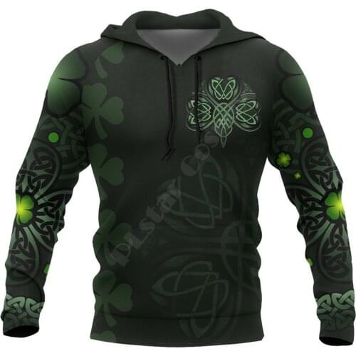 Irish Shamrock 3D Printed Hoodies Pullover Men For Women Sweatshirts Fashion Cosplay Costumes Apparel Sweater 04