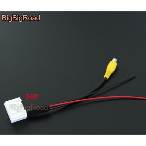 BigBigRoad Car Rear View Parking Camera Adapter Cable 24 pins For Toyota RAV4 RAV-4 / Reiz Mark X / Levin 2013 2014 2015 2016