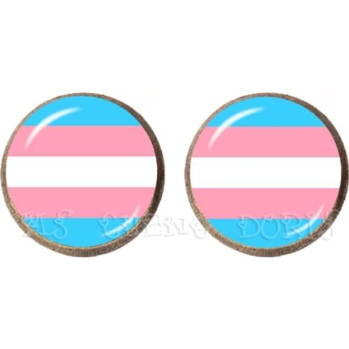 LGBT Colour Round Hypoallergenic Ear Nail Earrings For Women Men Fashion Lovers Jewelry Gay Pride Bijoux Accessories Pendientes