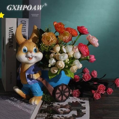 Cartoon Succulent Flower Pot Creative Home European Modern Miniature Model Decoration Gardening Plants Potted Animal Flowerpots