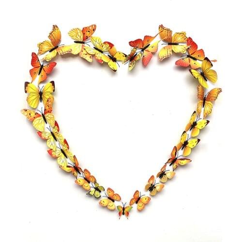 Butterfly Wall Sticker 12pc 3D Door Window Sticker Creative Butterfly Wall Stickers Colorful DIY Fridge Home Party Decoration