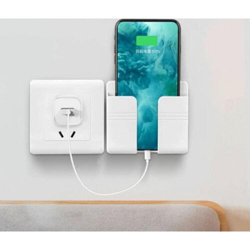 Wall Mounted TV Remote Control Organizer Storage Box Remote Control Air Conditioner Storage Case Mobile Phone Plug Holder Stand
