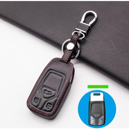 New Soft Leather Car Key Cover Case Key Case For AUDI A4 B9 Q5 Q7 TT TTS 8S 2016 2017 car smart remote Car Styling