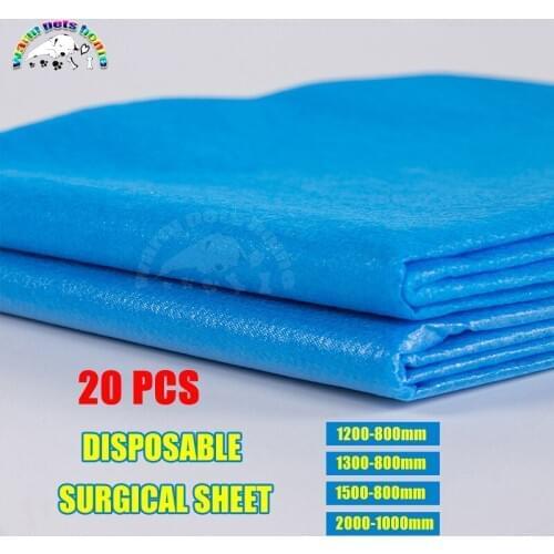 Disposable Surgical Sheet Blue Surgical Towel Surgical Drapes Non-woven Sterile Hole Sheet 20 pieces
