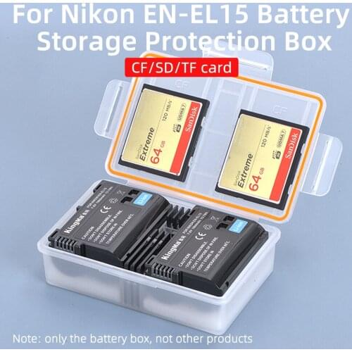 KingMa 10PC EN-EL15 ENEL15 Plastic Battery Case Holder Battery Storage Box For Nikon D800 D750 D810A D7200 D7100 D850 D7000 D610