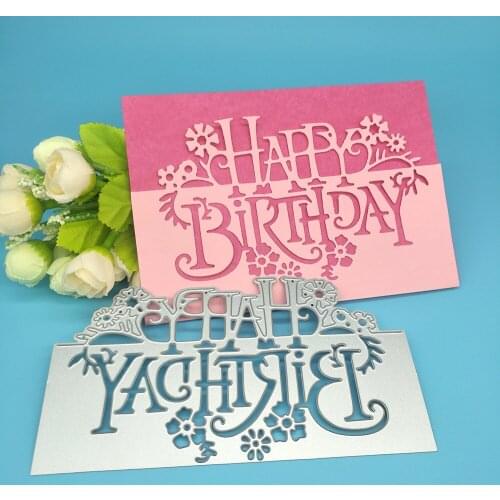 Happy birthday greeting card metal die-cut paper crafts, scrapbooks, cardboard, photo albums, greeting cards DIY decoration