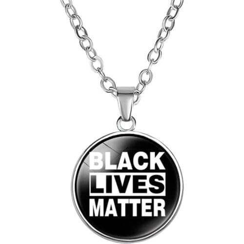 MIQIAO Silver Choker Black Lives Matter I Can't Breathe Chain Necklace for Women Men Goth Fashion Jewelry Boho Friends Gift