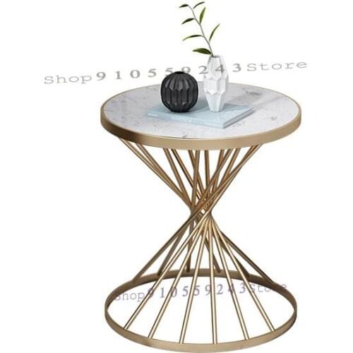 Nordic Light Luxury Simple Modern Small Coffee Table Living Room Rock Slate Marble Sofa Side A Few Corners Bedroom Side Table Ro