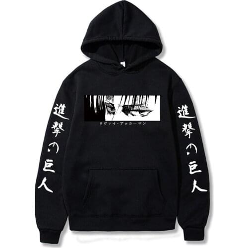 Anime Attack On Titan Printed Sports Pullover Clothing Men Autumn Winter Warm Hooded Sweatshirt Mens Tops