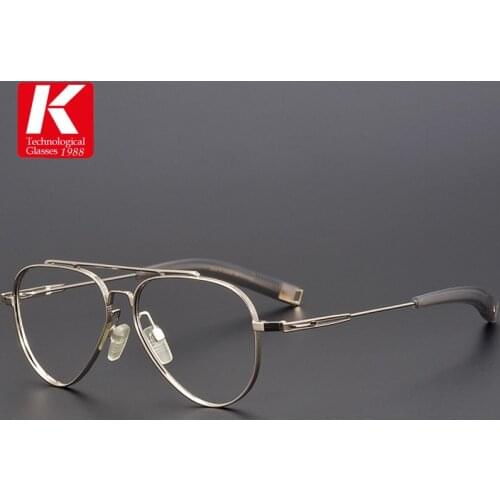 Titanium Optical Eyeglasses Brand Designer Glasses Frame Men Optical Myopia Prescription Spectacles Handmade Super Light Eyewear