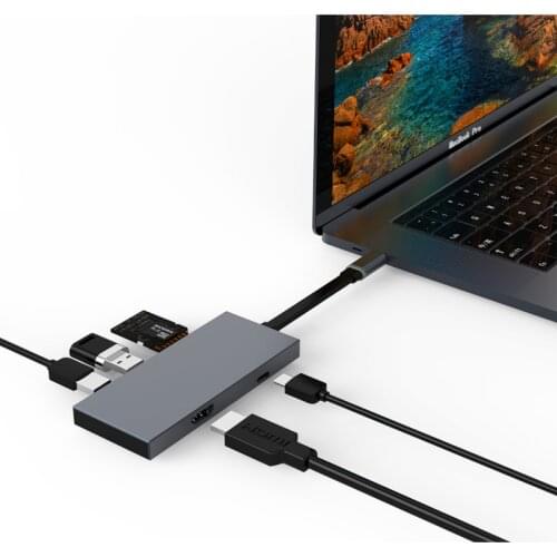 UTHAI 5in 1 TCH02 USB 3.0 Hub for MacBook Pro Air Multi function USB Type C 4K Video HDMI USB Hub 3.0 Adapter Charging Port Hubs