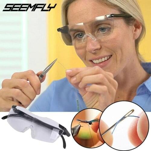 Seemfly 250 Degree Vision Magnifier Magnifying Eyewear Reading Glasses Portable Gift For Parents Presbyopic Magnification 2021