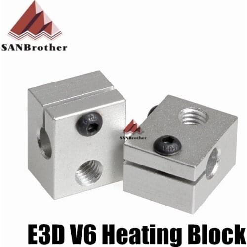 1PCS Reprap E3DV6 Aluminum Heater Block All-Metal E3D V6 Extruder For HotEnd 20*16*12mm For 3D Printer Parts