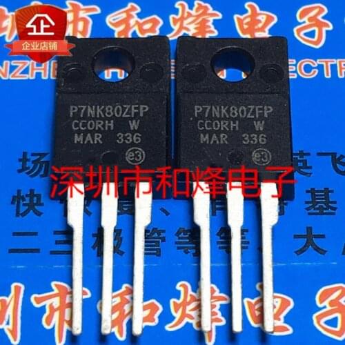 10PCS P7NK80ZFP STP7NK80ZFP TO-220F 100% New&original