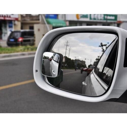 2PCS Car Blind Spot Mirror Auxiliary Rearview Mirror Square HD Convex Mirror for Driving