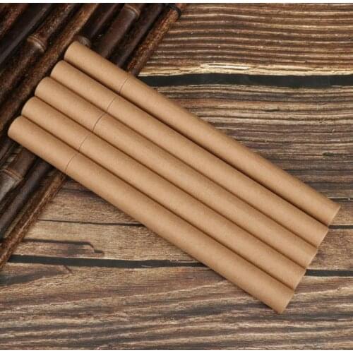 200pcs/lot 5/10/20gram small perfume paper tube packaging Joss Stick Convenient Carrying Kraft Paper Incense Tube give box SN668