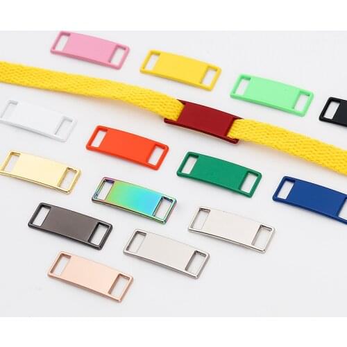 A-J01 Shoelaces Buckle Shoes Decorations Sneaker Kits Metal Buckle Stylish and Suitable for All Kinds of Flat Laces 15 Colors