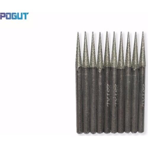 Diamond Conical Grinding Head Set DREMEL 3mm shank Rotary Tool Drill Bit for grinding jade, stone, marble, glass