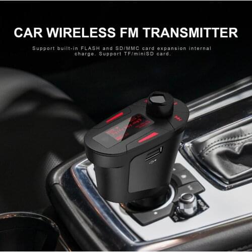 Car FM Transmitter Wireless USB FM Radio Modulator LED Digital Display Screen MP3 Audio Player Support SD TF U-Disk