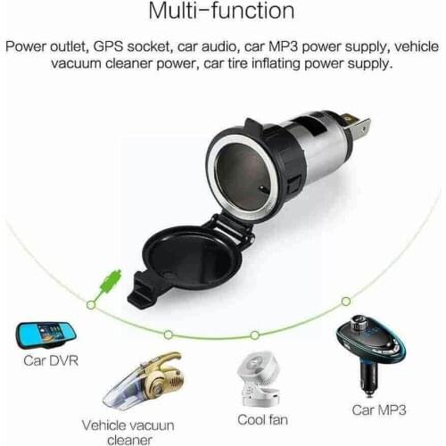 Car Cigarette Lighter Female Socket Power Plug With Cigarette Lighter Car Dropshipping Female Waterproof Seat Cover Y3H2