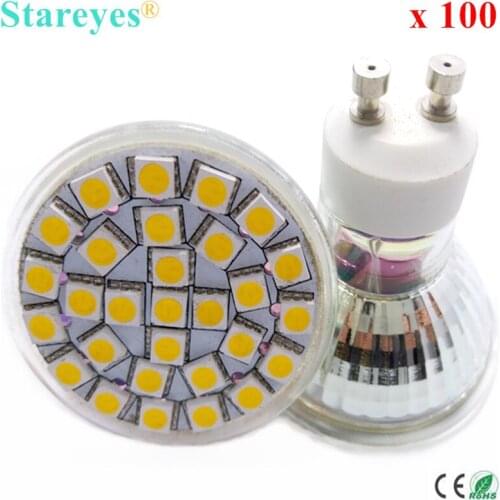 Free Shipping 100 pcs SMD 5050 29 LED 6W GU10 E27 110-240V LED Spot light bulb Corn light downlight lamp light lighting