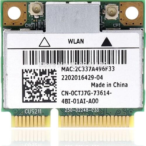 Bigfoot networks Killer N1202 AR5B22 0CTJ7G CTJ7G Mini PCI-E 300mbps DUAL BAND N+BLUETOOTH 4.0 BT WIRELESS laptops WIFI CARD