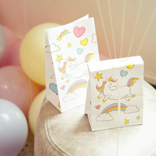 1pcs Popcorn Party Paper Bag Birthday Gift Bags Pink Candy Bag Baby Shower Birthday Party Wedding Supplies Decoration