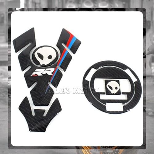 For BMW S1000RR 2015 S1000 RR 2010-2014 Motorcycle Accessories Tank Gas Cap Pad Filler Cover Fish Bone Sticker Decals