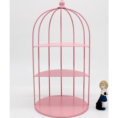 European iron bird cage snack stand wedding dessert table decoration cake stand snack stand multi-layer display stand