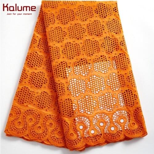 Kalume African Lace Fabric High Quality Nigerian Cotton Laces Fabrics White Swiss Voile In Switzerland For Dress Party H2372