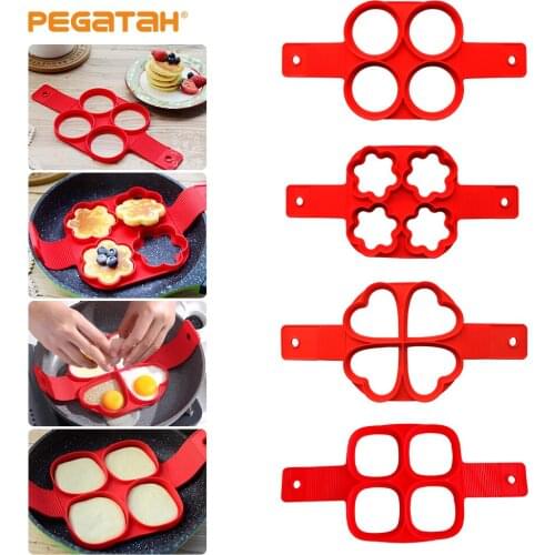 Egg Pancake Ring Silicone Omelette Maker Nonstick Pancake Machine Molds Variety of Home Cooking and Baking Tools