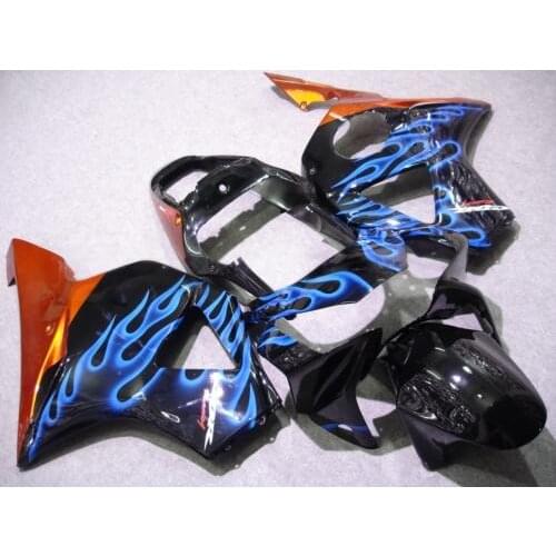 Motorcycle Fairing kit for HONDA CBR900RR 954 02 03 CBR 900RR 2002 2003 CBR 900 ABS Blue flames black Fairings set+7gifts HH19