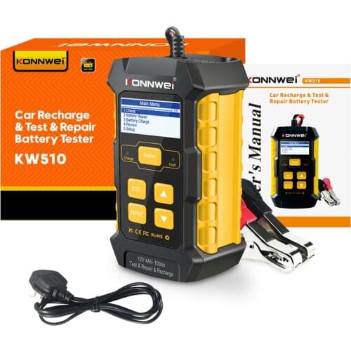 KONNWEI KW510 Car Battery Tester 12V 100 to 2000CCA 12 Volts Battery Tools for the Car Quick Cranking Charging Diagnostic Tools