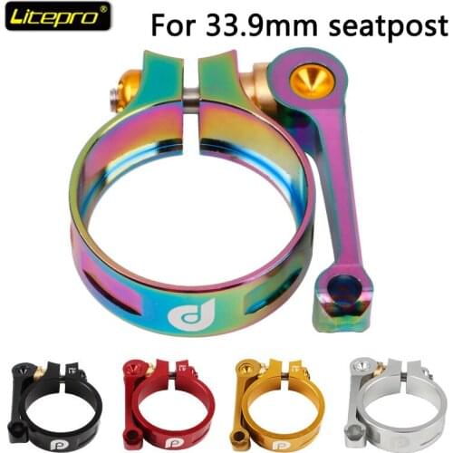 Litepro Bicycle Seatpost Clamp 33.9mm For Dahon P8 Fnhon Folding Bike Seat Post CNC Aluminum Alloy 41mm