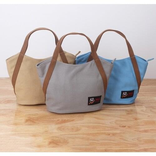 Mini Bag Ladies Handbag Contrast Canvas Bag Art Small Fresh Joker Fashion Canvas Bag Factory Wholesale