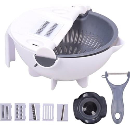 9-in-1 Multi-functional Rotating Vegetable Cutter Manual Slicer Fruit Cutter