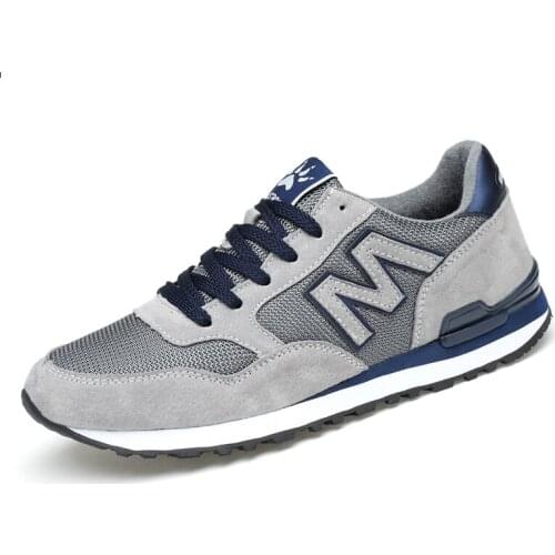 Mens Breathable sneakers light weight trainers Air Mesh spring summer outdoor walking shoes Daily footwear Grey blue
