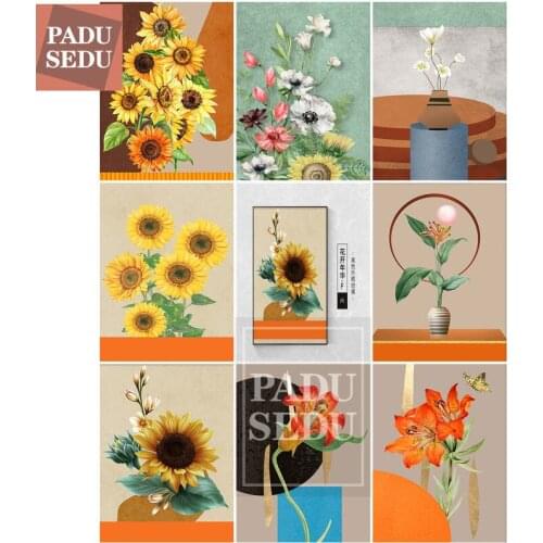 New DIY 5D Diamond Painting Flower Full Set Square Daimond Mosaic Cross Stitch Kits Embroidery Sale Decor Home Living Room Gifts