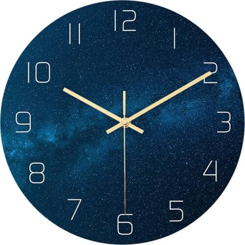 Galaxy Outer Space Wall Clock For Living Room Silent Clock Nebula Stars Art Abstract Universe Watch Home Decor Astronomy Gifts