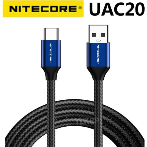 NITECORE UAC20 TYPE-C nylon fast charging data cable, multiple protection, safety and stability