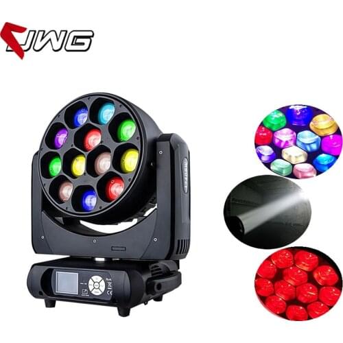 Professional DMX 12x40W RGBW Pixel Led Zoom Wash Movinghead Light