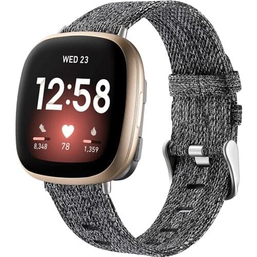 Woven Fabric Bands for Fitbit Versa 3 Band Soft Nylon Breathable Strap Wristband for Fitbit Sense/Fitbit Versa 3 Bracelet