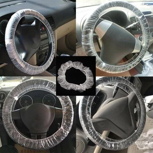 250pcs/lot Universal disposable plastic steering wheel cover /white plastic steering-wheel cover 4S shop dedicated