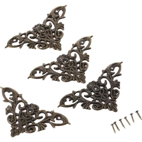 4pcs Vintage Corner Protectors 46*46*65*2mm Box Book Scrapbook Album Corner Decorative Protector Cover
