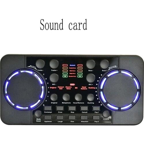 V300 PRO Sound Card 10 Sound Effects Bluetooth-compatible 4.0 Noise Reduction O Mixers Headset Mic Voice Control For Phone PC